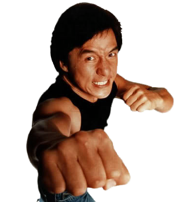 Jackie Chan Png File (white, silver, black)