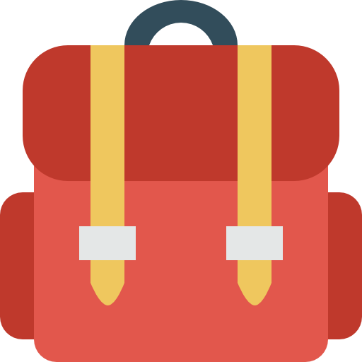 Backpack Icon Free Png Icon Download (salmon, black, lavender, teal, chocolate)