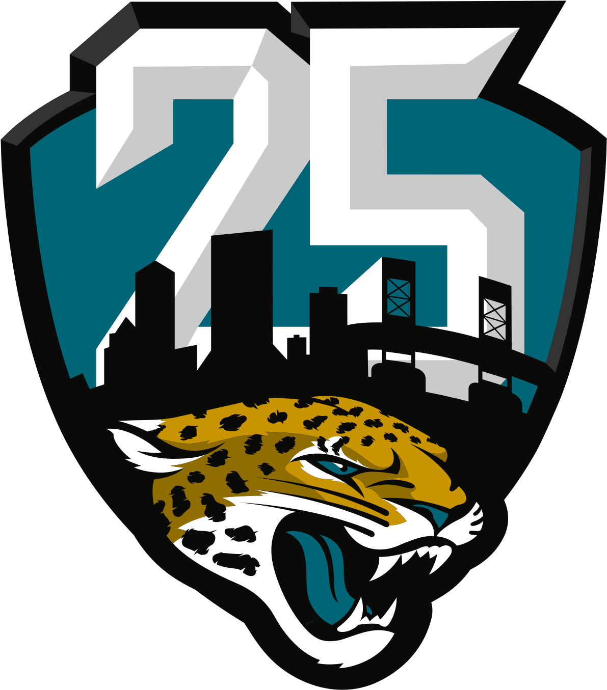 Jacksonville Jaguars Png Transparent Image (teal, silver, white, black)