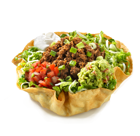 Taco Salad Tortilla Bowl Png (pink, beige, white)