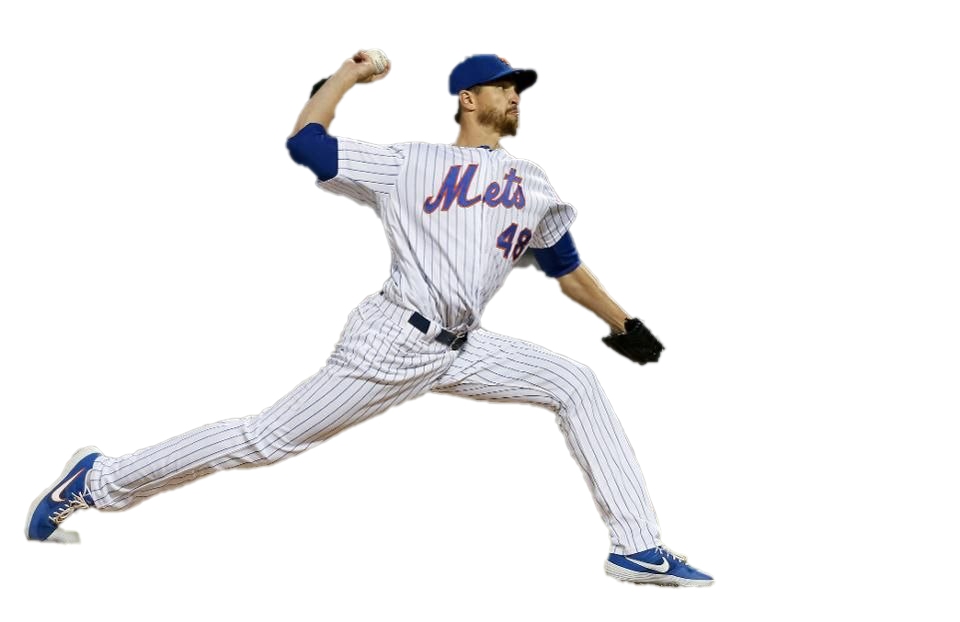 Jacob Degrom Png File (white, lavender, silver)