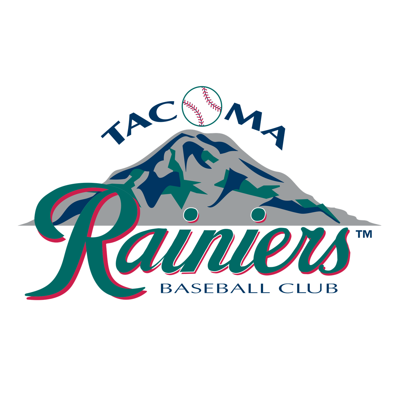 Tacoma Rainiers Png Pic (black, gray, white, teal, silver)