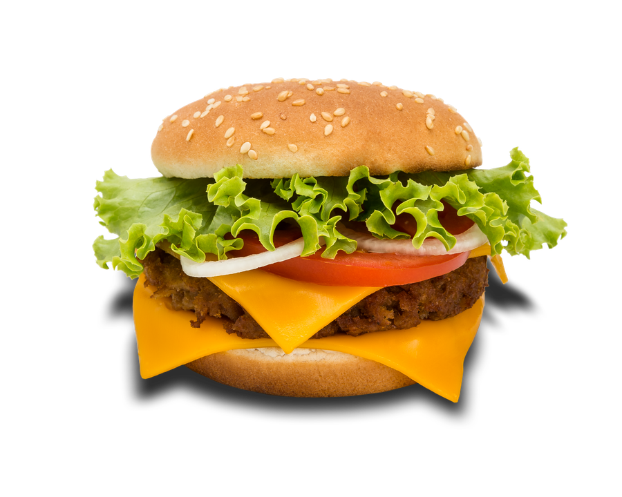 Bacon Cheese Burger Png File (orange, black)