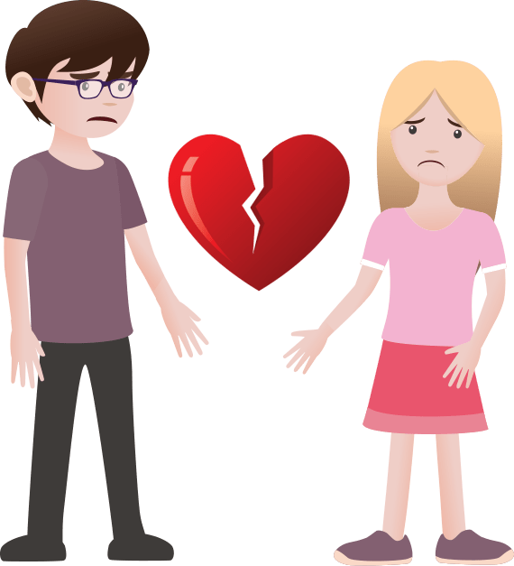 Sad Couple Png Hd (indigo, pink, salmon, gray)