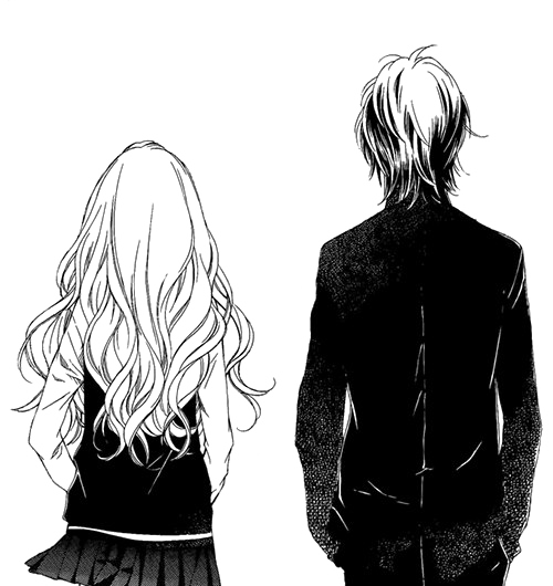 Sad Couple Transparent Png (black, white)