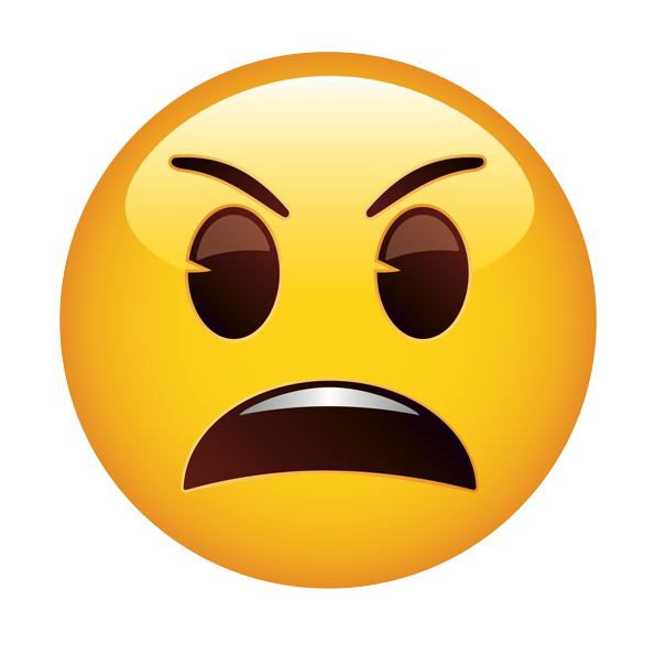 Mad Emoji Png (beige, white, orange, gold)