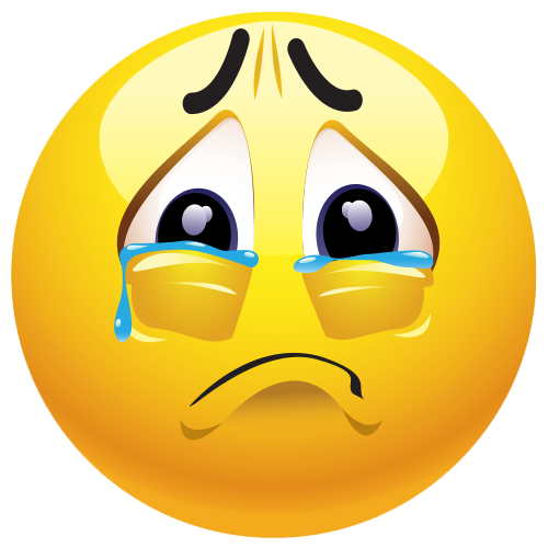 Sad Emoji Png File (gold, white, beige, black, orange)