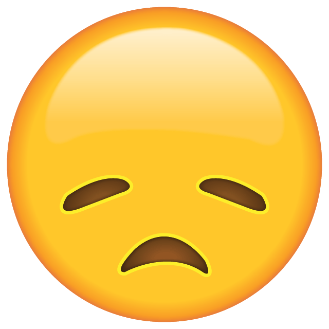 Sad Emoji Png Image (black, gold, salmon)