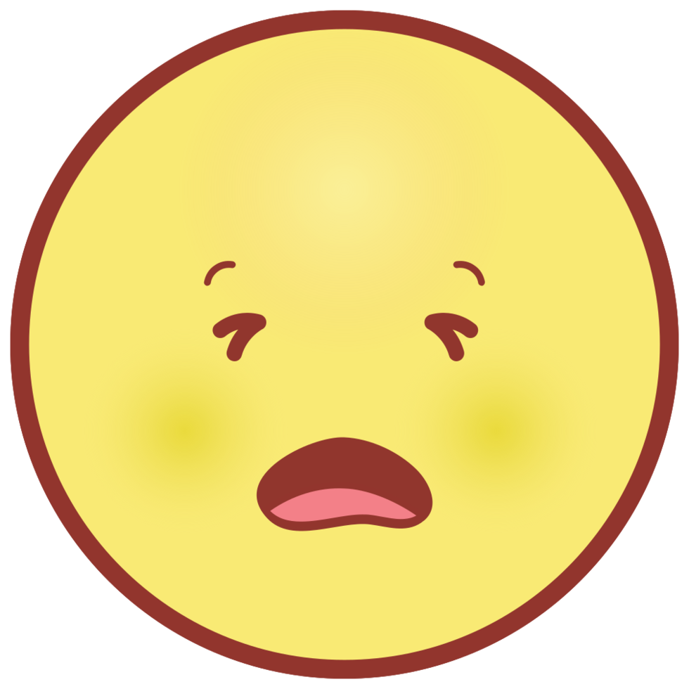 Sad Emoji Transparent Png (black, pink, maroon)