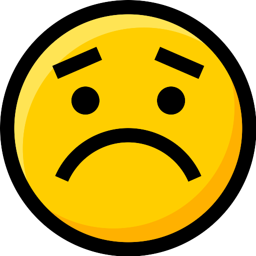 Sad Emoticon Png Pic (black, gold, orange)