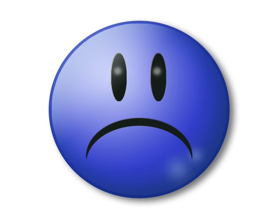 Sad Emoticon Transparent Background (black, indigo)