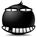 Bad Smile Free Png Icon Download (black, white)