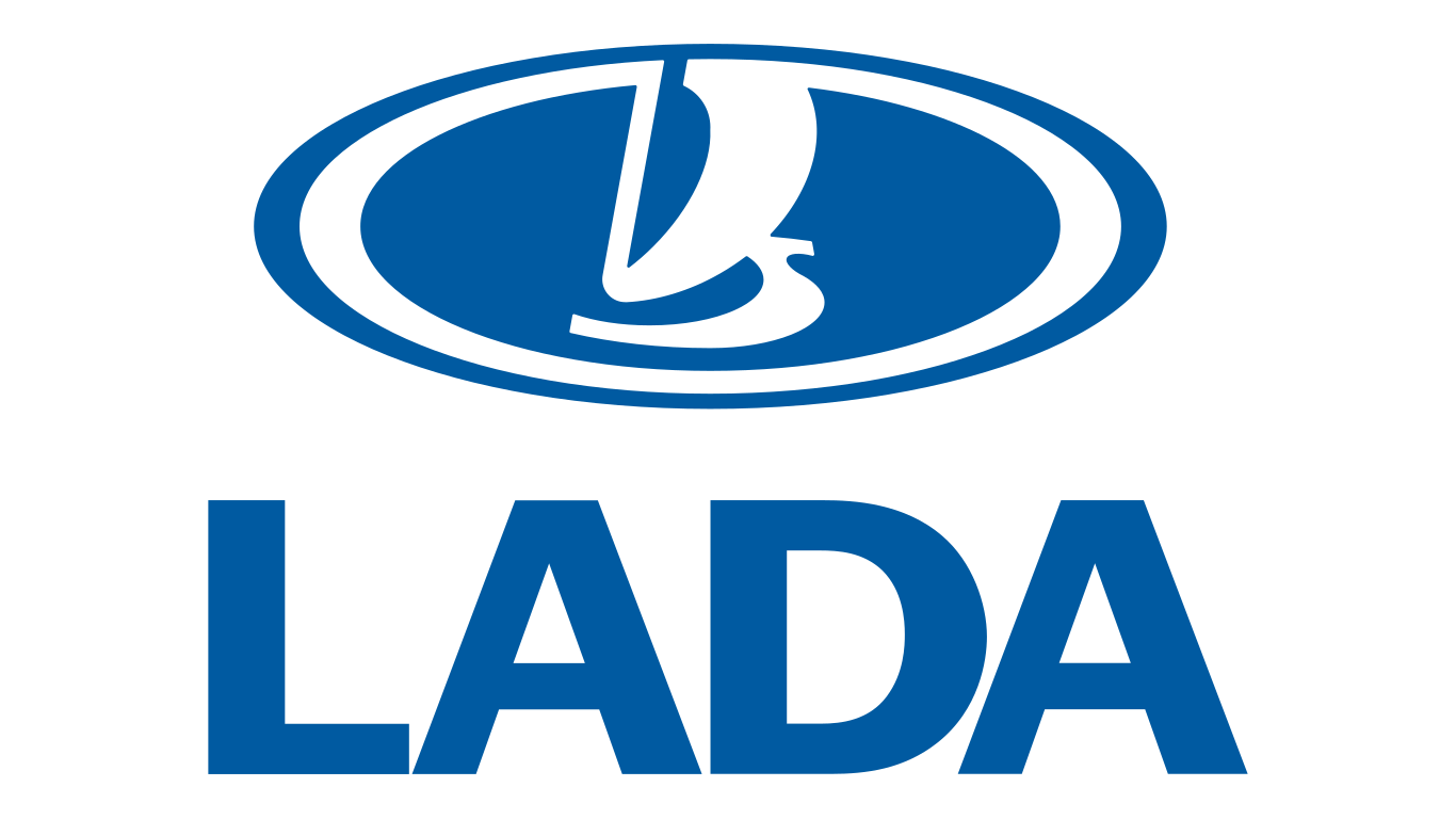 Lada Logo Png Image (white, black, teal)