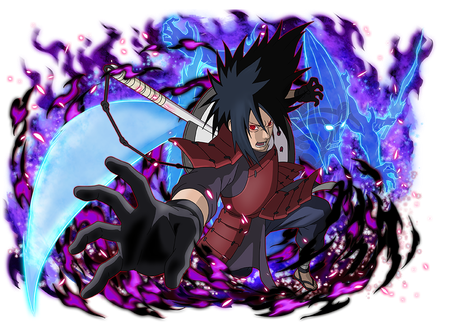 Madara Uchiha Png Isolated Image (indigo, black)