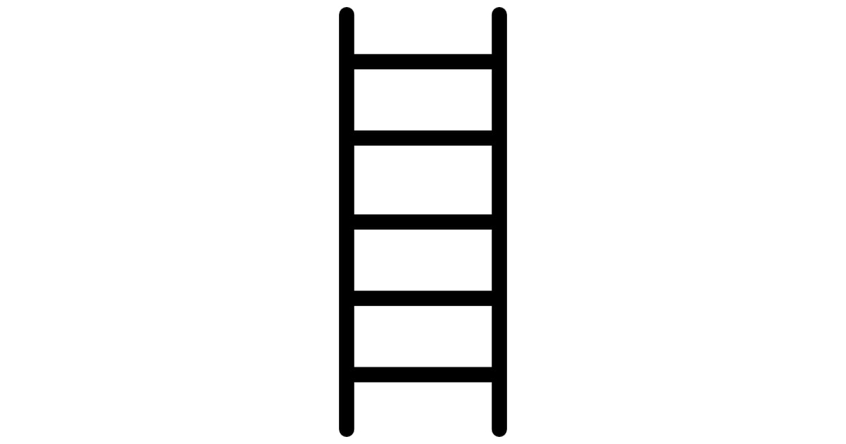 Ladder Png Isolated Transparent Image (white, lavender, black)