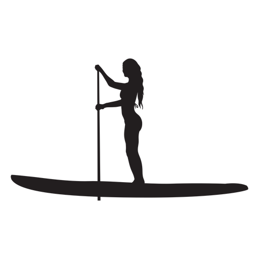 Paddle Boarding Png Isolated Hd (black)