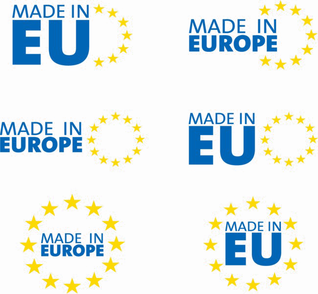 Made In Europe Png File (white, teal)