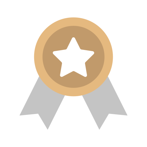 Badge Success Achievement Trophy Prize Bronze Medal Icon Free Transparent Png Icon Download (silver, salmon, indigo, white, black)