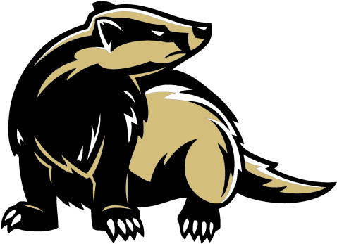 Badger Png Isolated Pic (black, silver)