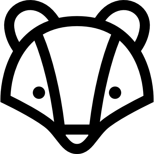 Badger Png Picture (white, lavender, black, gray)