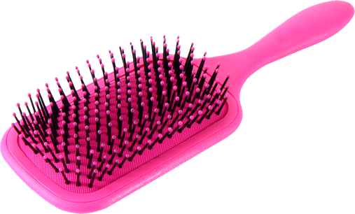 Ladies Hair Brush Transparent Background (violet, black, salmon)