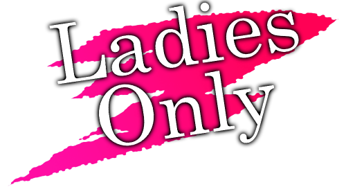 Ladies Only Transparent Background (white, red, purplish red, black)