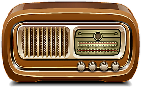 Radio Transparent Isolated Background (olive, gray, black, maroon)