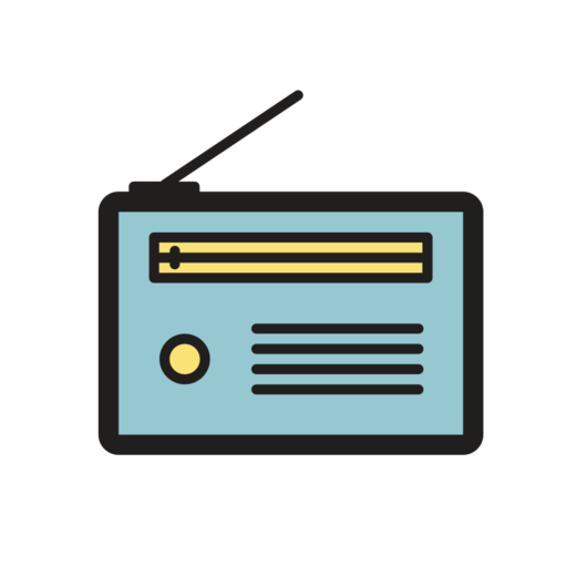 Radio Free Png Icon Download (silver, black)