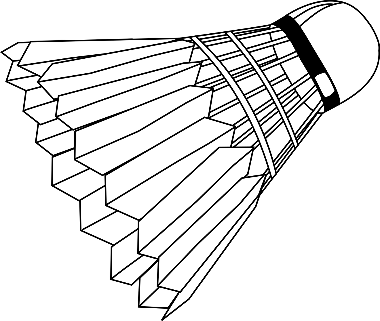 Badminton Shuttlecock Design Transparent Png (black, gray, white)