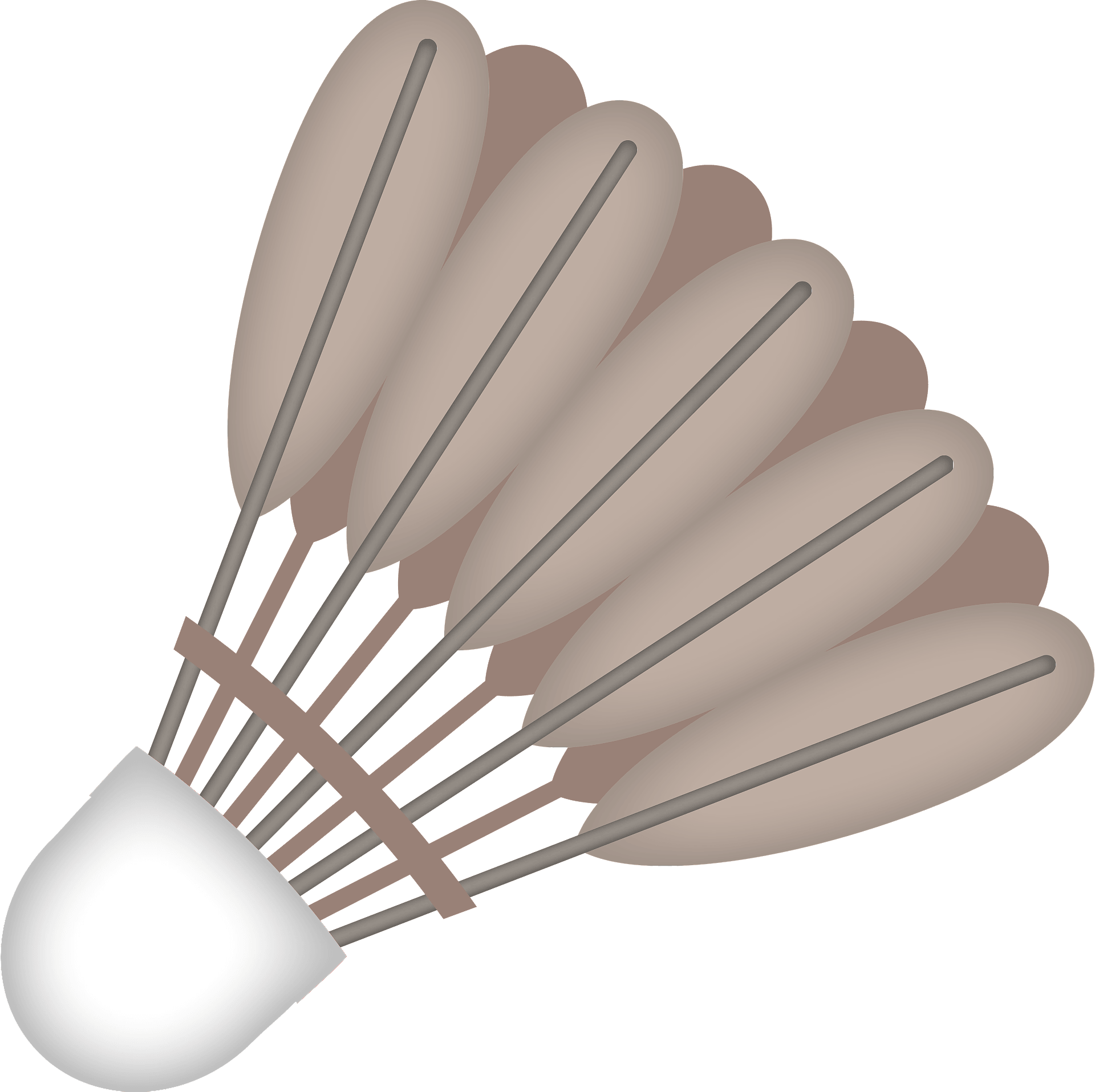 Badminton Shuttlecock Icon Transparent Png (silver, gray, white)