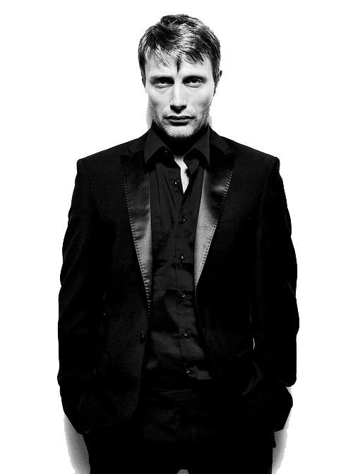 Mads Mikkelsen Png Clipart (white, black)