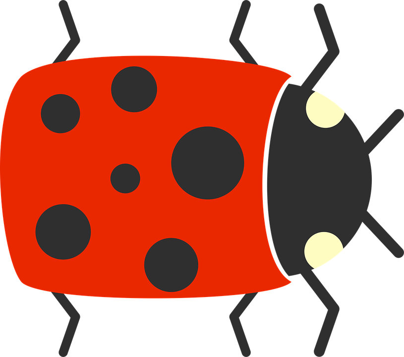 Ladybug Cute Insect Png Clipart (black, beige, red)