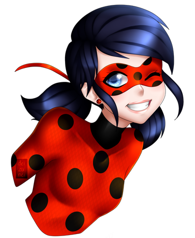 Ladybug Miraculous Png File (red, black)