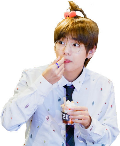 Taehyung Png Clipart (black, lavender)