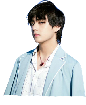 Taehyung Singer Png Transparent Image (black, lavender)