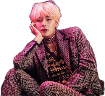 Taehyung Transparent Background (black)