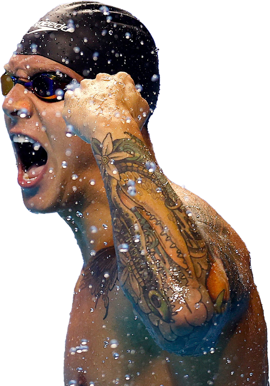 Caeleb Dressel Olympic Player Png Hd (black)