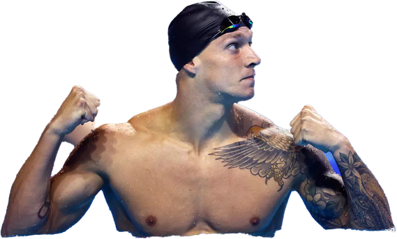 Caeleb Dressel Olympic Player Png Transparent (black, gray)