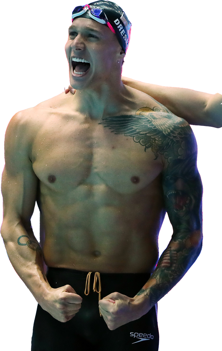 Caeleb Dressel Png Transparent Image (black)