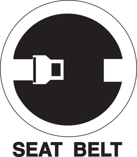 Safe Belt Png Image (black, white)