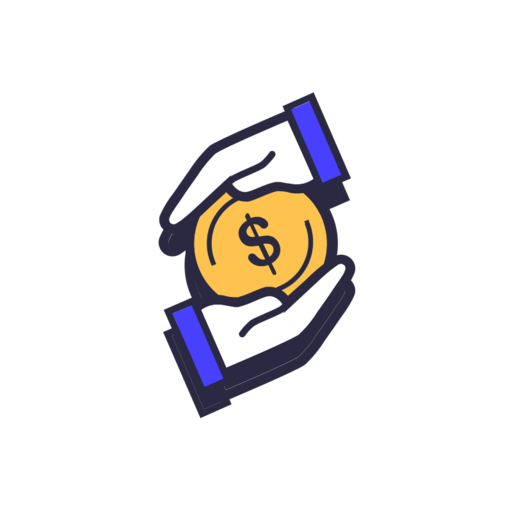 Safe Money Free Png Icon (blue, salmon, indigo, black, white)