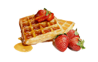 Waffles Png File (chocolate, black, orange, salmon)