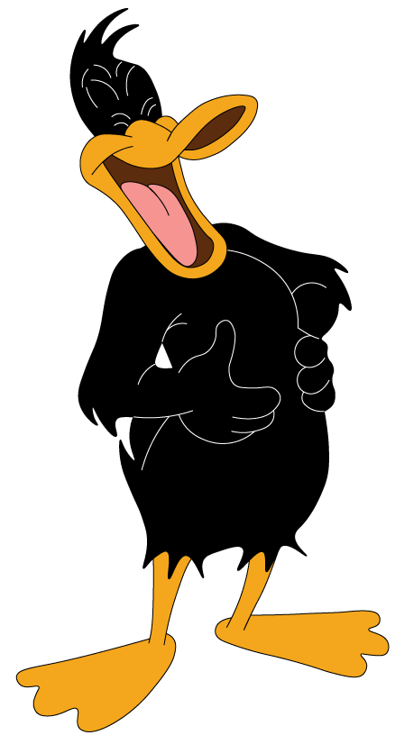 Daffy Duck Png Clipart (black, orange)