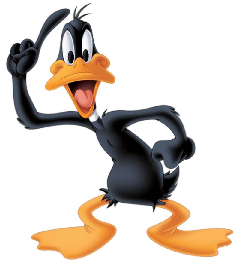 Daffy Duck Png File (indigo, black, salmon)