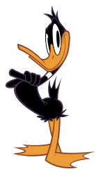 Daffy Duck Png Free Image (black, orange, white)