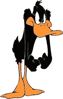 Daffy Duck Png Image (black, orange, white)