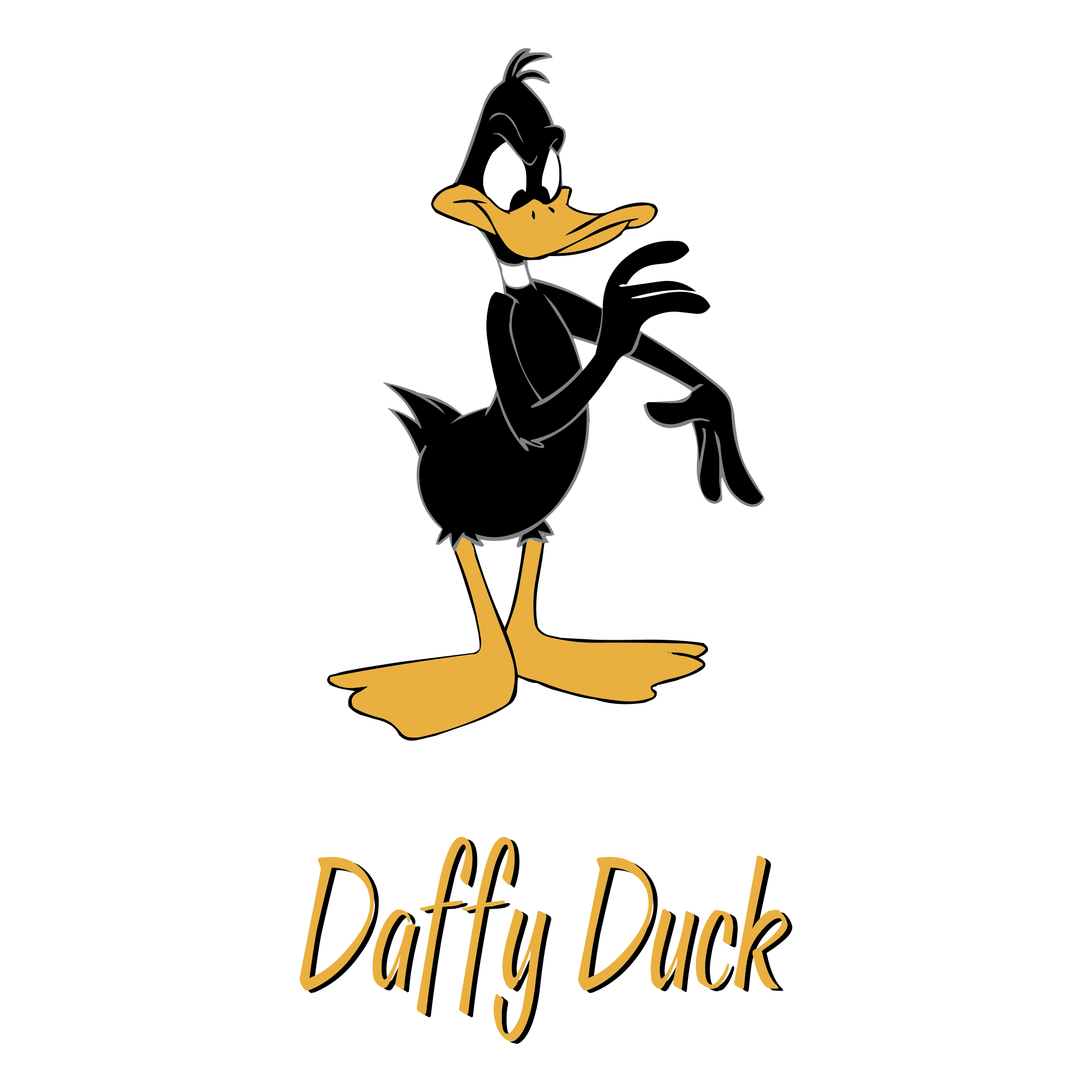 Daffy Duck Png Picture (black, orange)