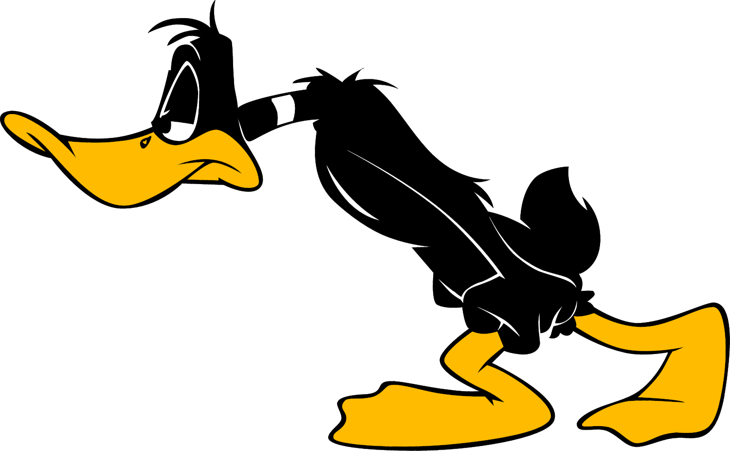 Daffy Duck Transparent (gold, black, gray, orange)