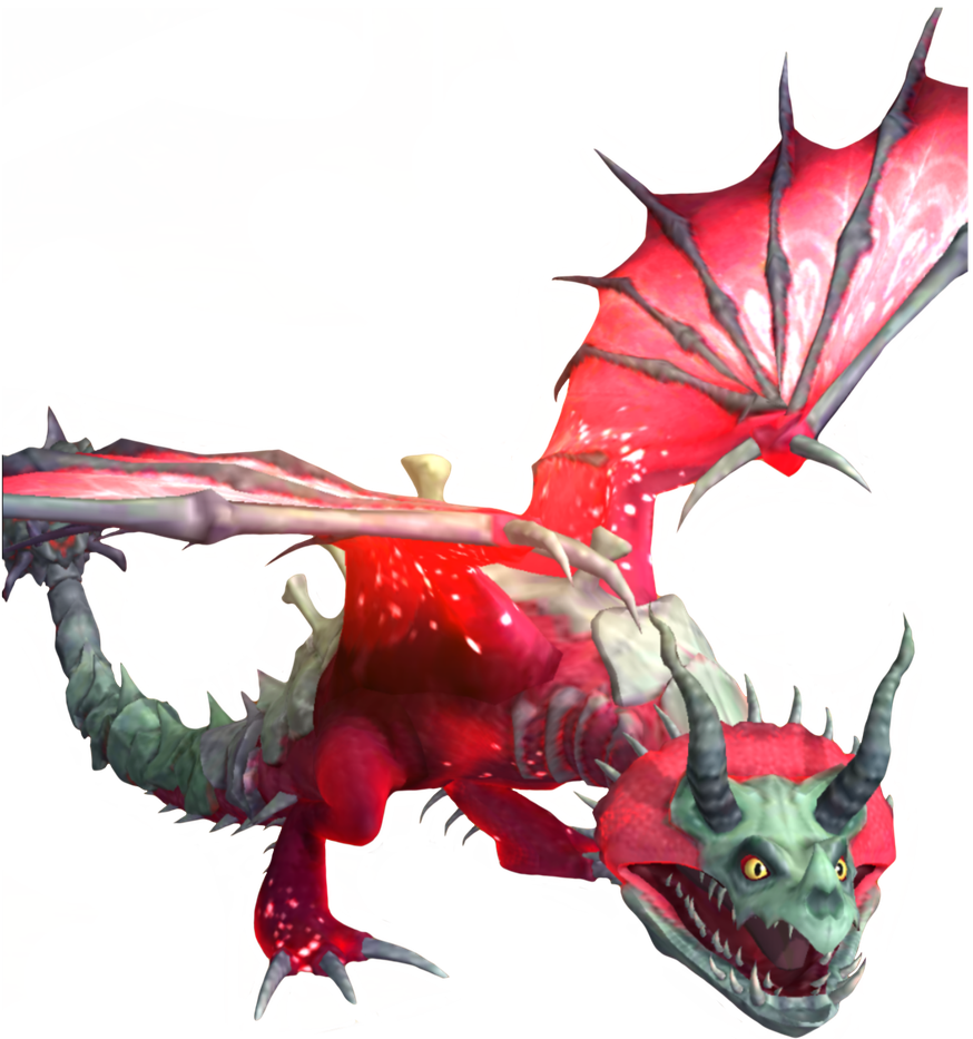 Fafnir Dragon Png Pic (black, red, yellow)