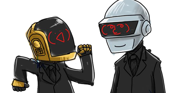 Daft Punk Png File (black, white)